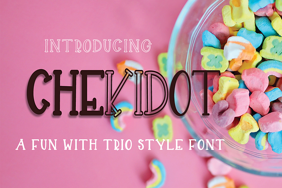 CHEKIDOT -A FUN WITH TRIO STYLE FONT preview 8