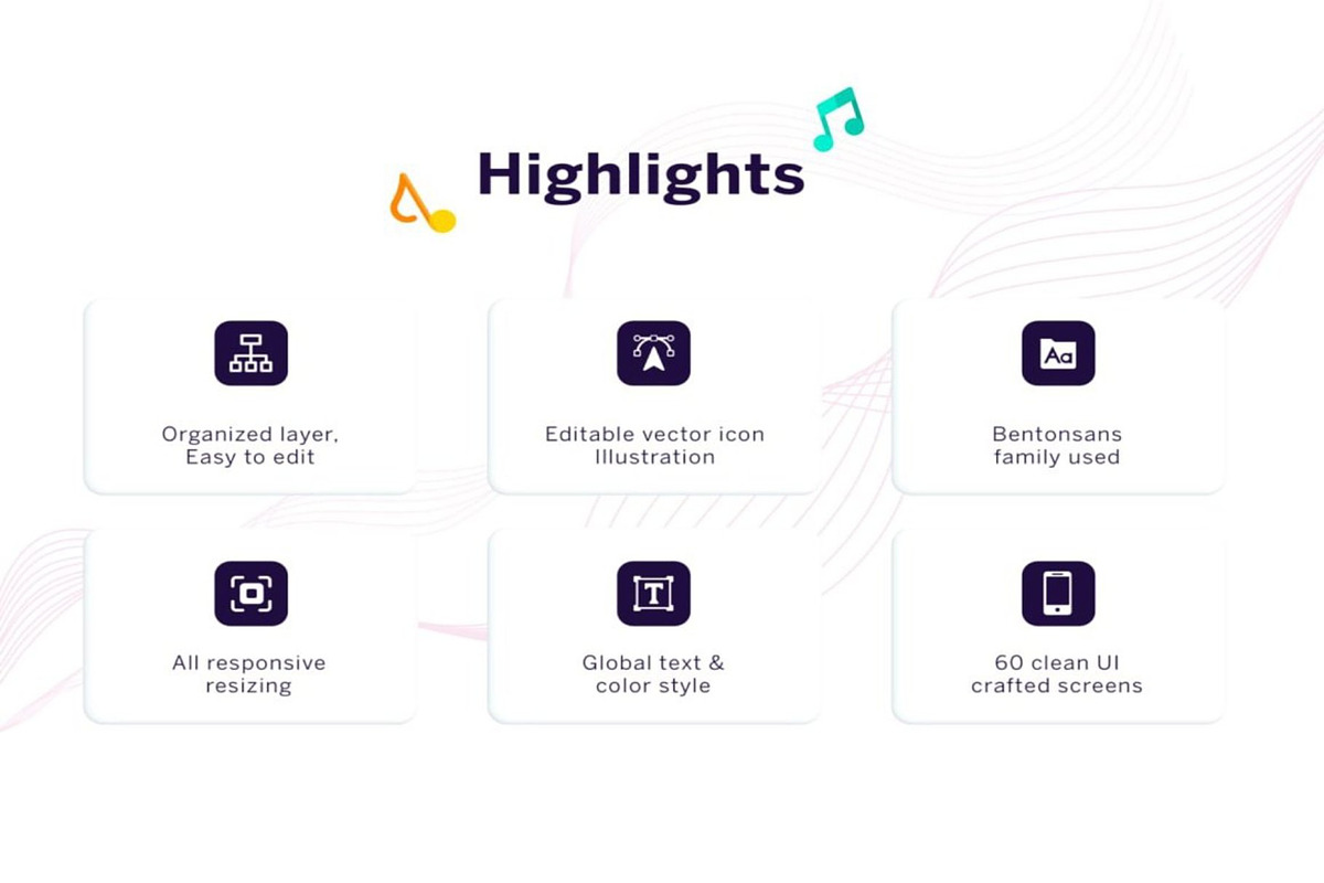 Lagunya - Music Apps Mobile Ui Kit, an UI Kit Template by Lumina_ui_ux202 (Photo 2 of 6)