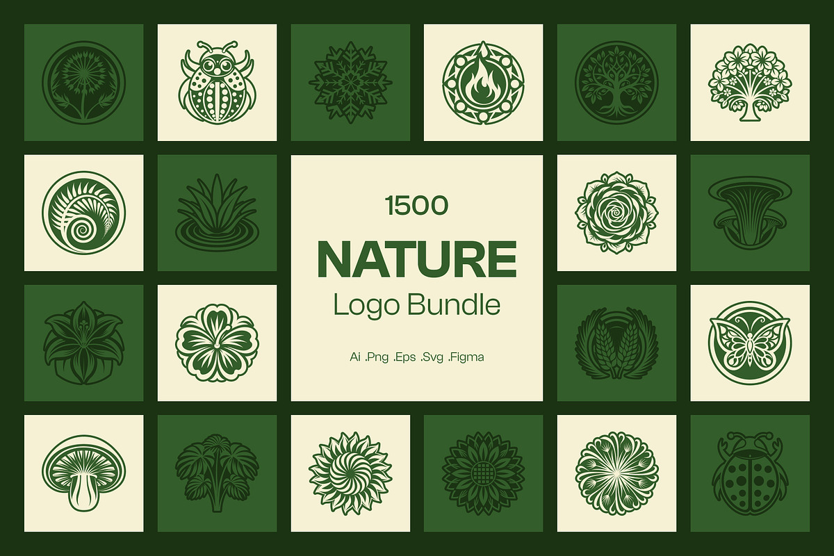Nature Logo Bundle, a Solid Icon by Creative Stall (Photo 1 of 36)