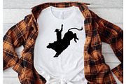Rodeo cowboy bull silhouette clipart, a Graphic by TanchaArt (Thumbnail 2 of 8)