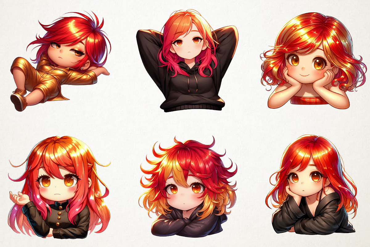 Funny Lazy Red-Haired Woman, an Illustration by RobertsArt (Photo 2 of 7)