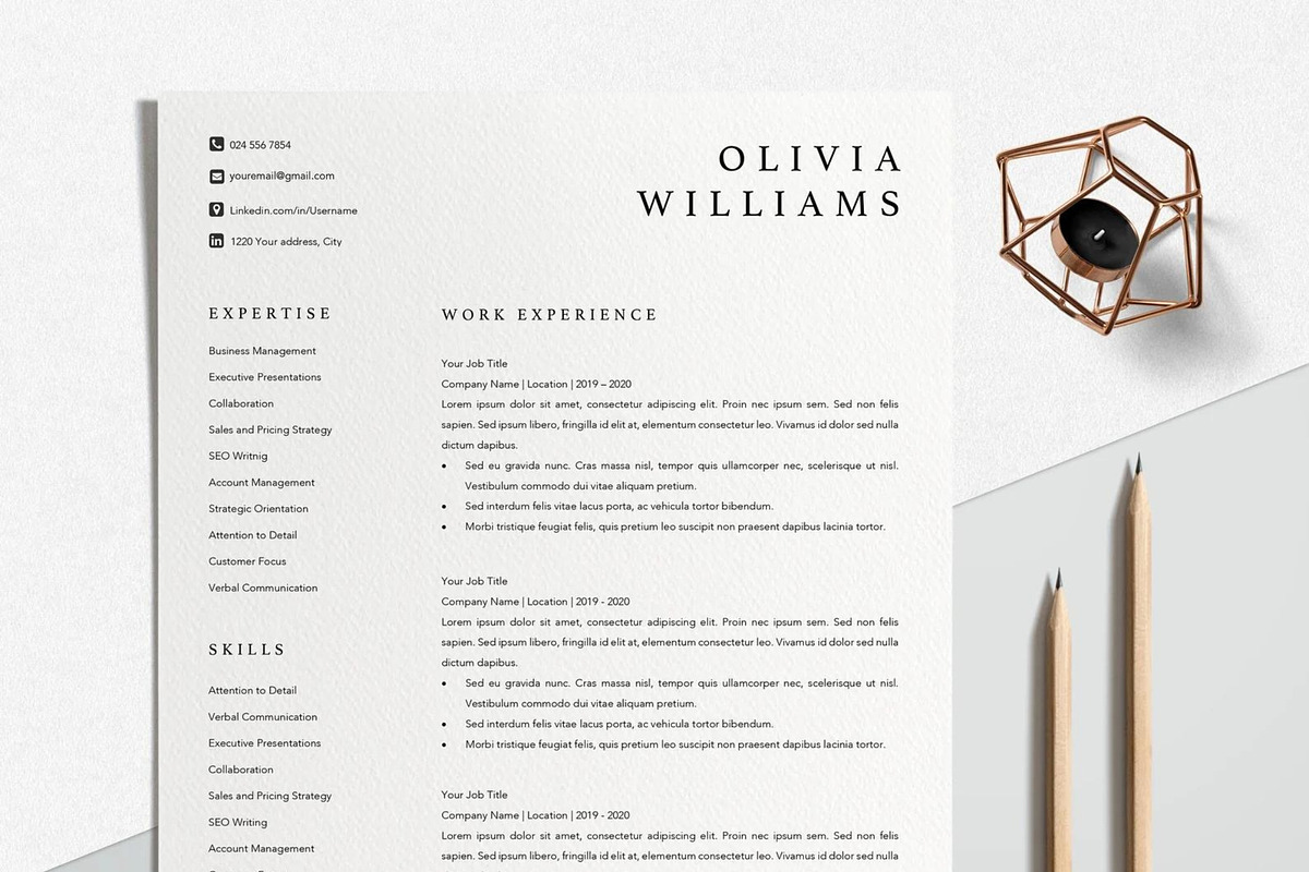 Executive Resume Template Word, a Resume Template by LucaTheme (Photo 2 of 10)