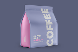 Coffee Bag Mockup. Paper