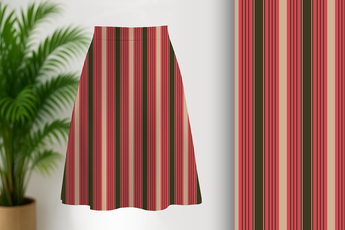Boho Pin Stripe Seamless Pattern, a Pattern Graphic by Sharon Schwalbe (Photo 1 of 4)
