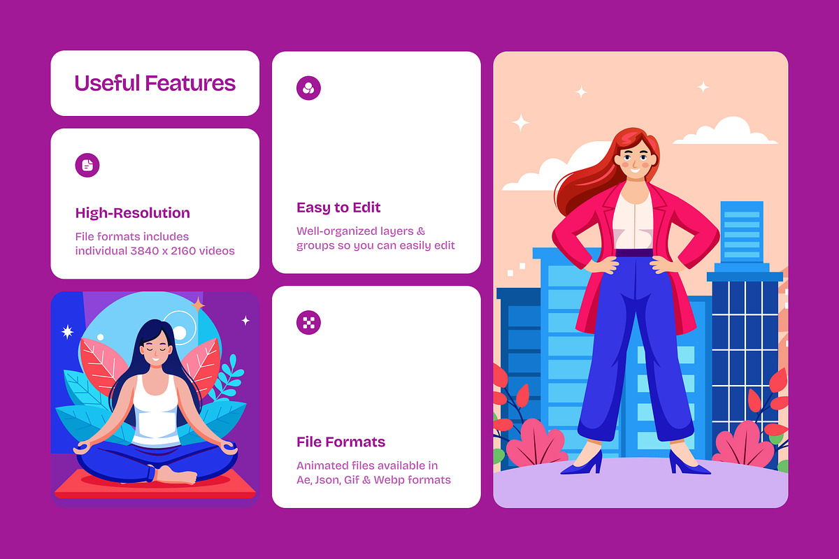 100 Animated Women's Day, a Person Illustration by Brickclay (Photo 2 of 4)