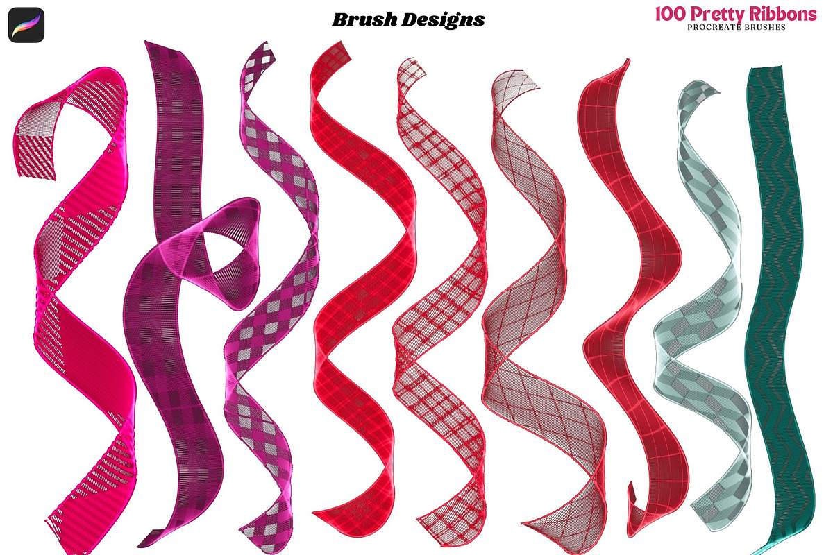 Procreate 100 Pretty Ribbons Brushes, a Brush Add-On by Fashion Workshop Bkk (Photo 20 of 21)