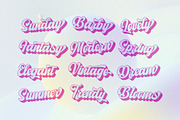 Mitona Vintage (New Update), a Script Font by Letter Fresh (Thumbnail 2 of 9)