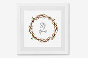 Round Watercolor Organic Wreath, an Illustration by DailyMiracleDigitals,LLC (Thumbnail 3 of 6)