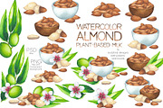 Watercolor almond milk, a Food Illustration by Ekaterina Glazkova (Thumbnail 3 of 11)