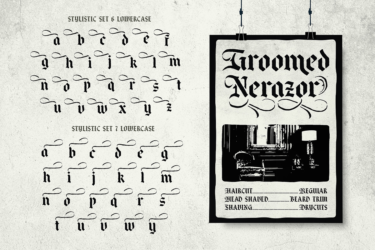 Black male Typeface, a Blackletter Font by alit design (Photo 15 of 17)