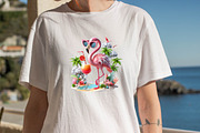 Summer Flamingo Sublimation Clipart, an Illustration by SVGArt (Thumbnail 5 of 8)
