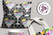 Summer cocktails seamless pattern, a Pattern Graphic by Download Graphic Art (Thumbnail 6 of 9)