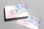Creative watercolor business card, a Business Card Template by Chic templates (Thumbnail 2 of 3)