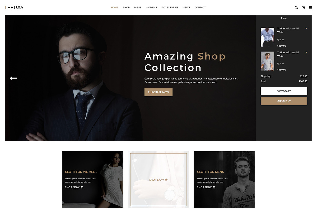 Leeray Fashion Ecommerce Template, a Websites & App Template by mine-tech (Photo 8 of 16)