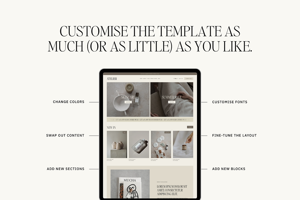 Squarespace Website Template Atelier, a Squarespace Template by Candor Templates (Photo 11 of 14)