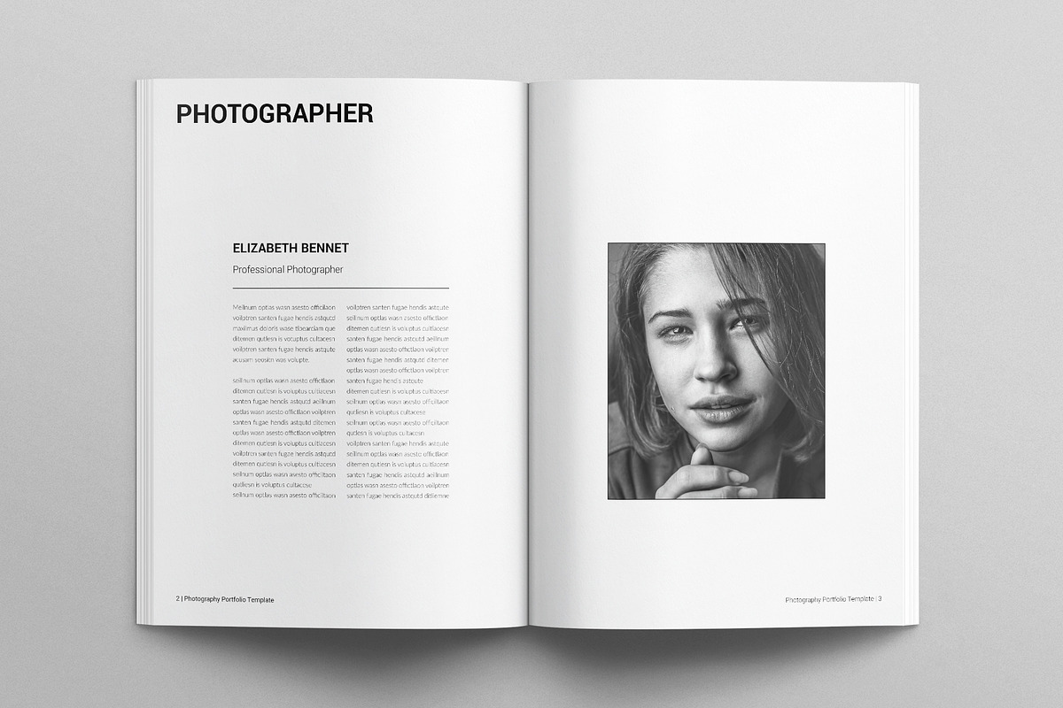 Photography Portfolio Template, a Brochure Template by E-Type (Photo 2 of 7)