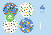Kids Garden Clipart, Cards, Patterns, a Seasonal Illustration by Ejevyaka (Thumbnail 4 of 6)