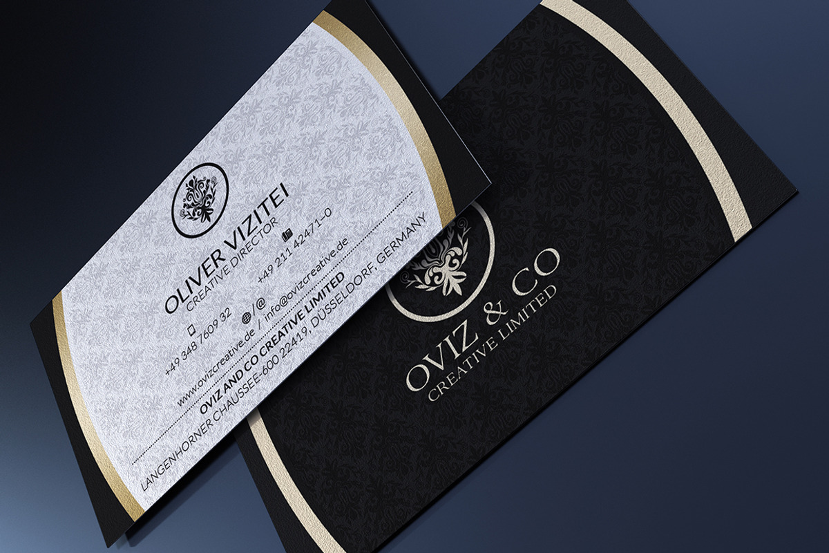 Gold And Black Business Card, a Business Card Template by Marvel (Photo 1 of 4)