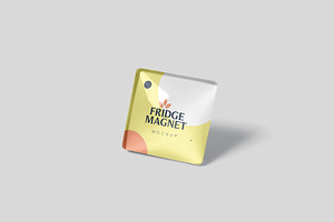 Square Fridge Magnets Mockups, a Product Mockup by GfxFoundry
