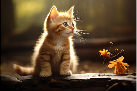 Tiny Cute white kitten. Generate Ai, an Animal Photo by Ylivdesign