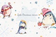 Christmas with Penguins, an Animal Illustration by Kristina Crocus (Thumbnail 2 of 5)