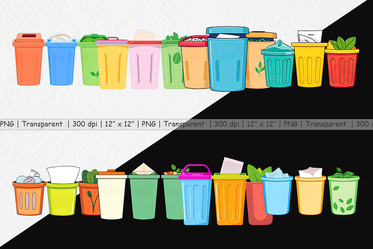 Sorting Bins Clipart, a Graphic by Artnoy (Photo 2 of 5)