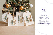 Christmas Gift Tag Mockup Set, an Advertising Mockup by Mie Mockup Studio (Thumbnail 5 of 7)