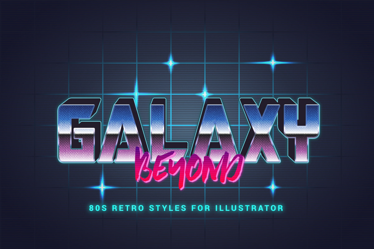 80s Retro Illustrator Styles, a Layer Style Add-On by Vector Galore (Photo 7 of 12)