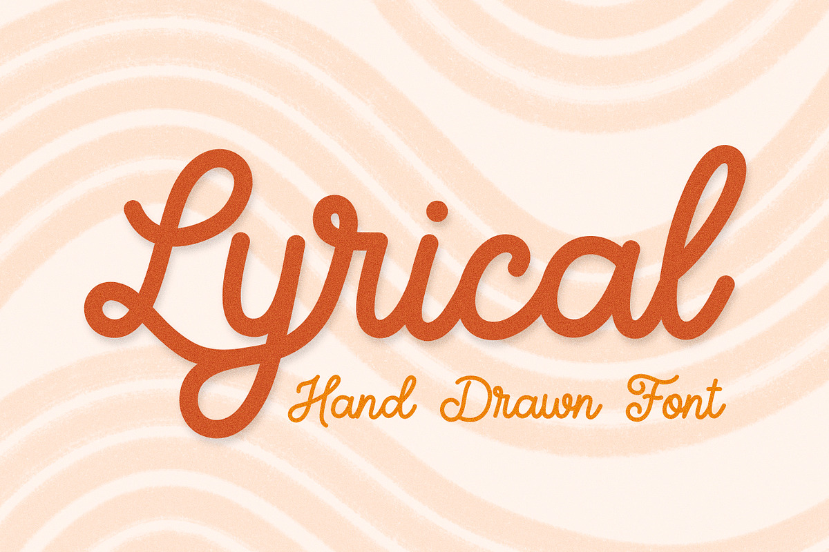 Lyrical Monoline Script Font, a Script Font by The Creative Bix (Photo 1 of 11)