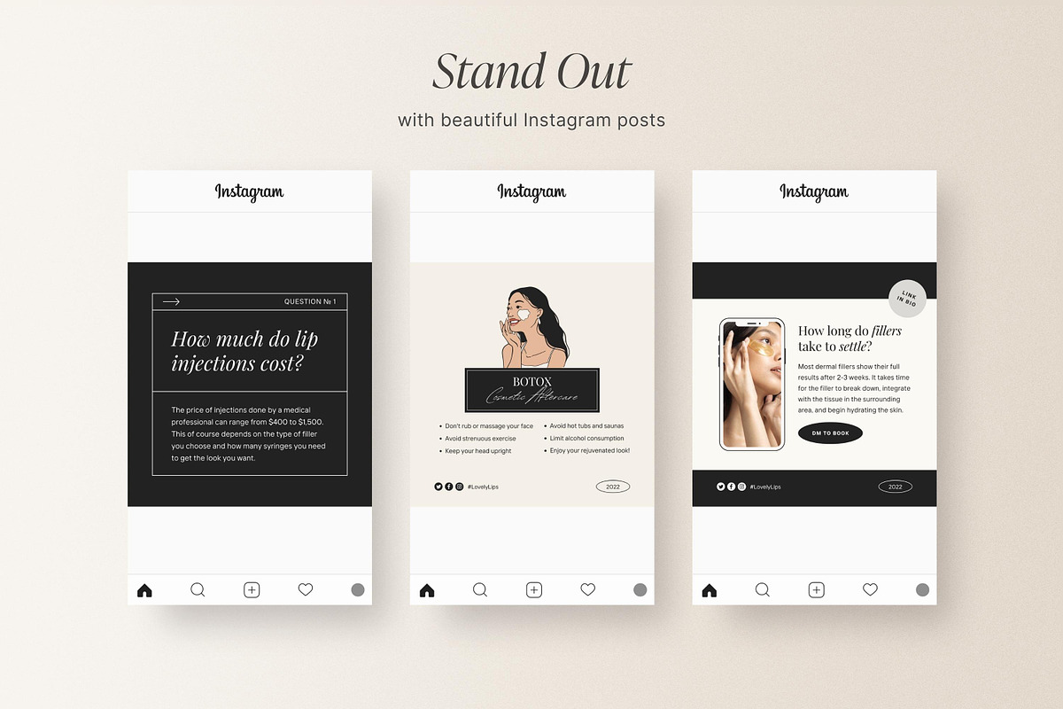 Aesthetic Nurse Injector templates, a Social Media Template by LiliesandBerries (Photo 17 of 23)
