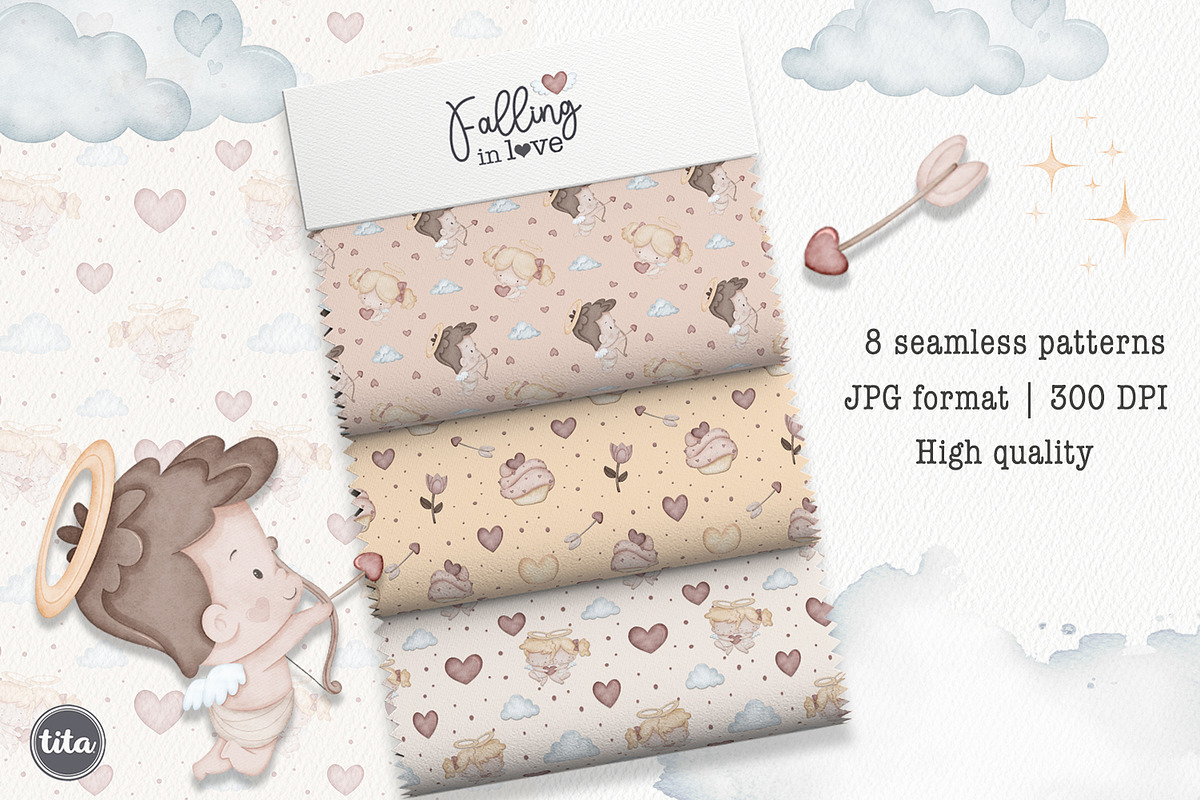 Falling in Love clip art set, a Seasonal Illustration by Tita Creative Studio (Photo 5 of 7)