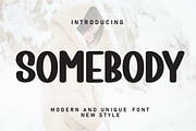Somebody | Script Font, a Script Font by Scratchones (Thumbnail 1 of 8)