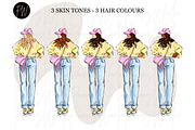 Fashion girls 60 clipart PNG, a Person Illustration by Parinaz Wadia Design (Thumbnail 2 of 11)