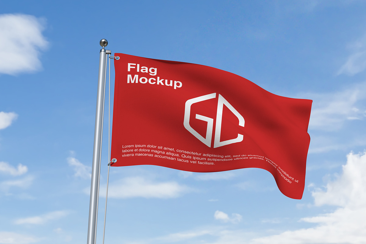 Flag Mockups, an Advertising Mockup by graphiccrew (Photo 9 of 12)