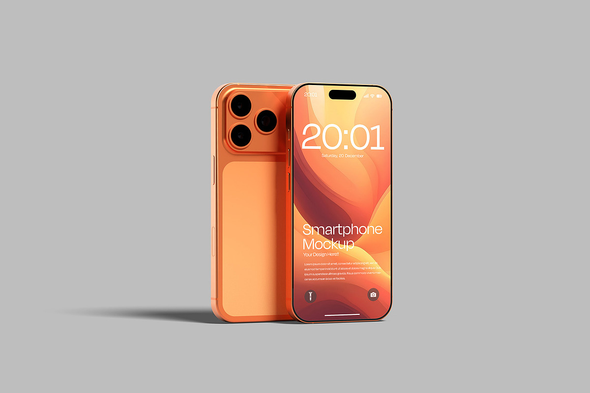 iPhone 17 Pro Max Mockup, an iPhone Mockup by mahremdesign (Photo 2 of 6)