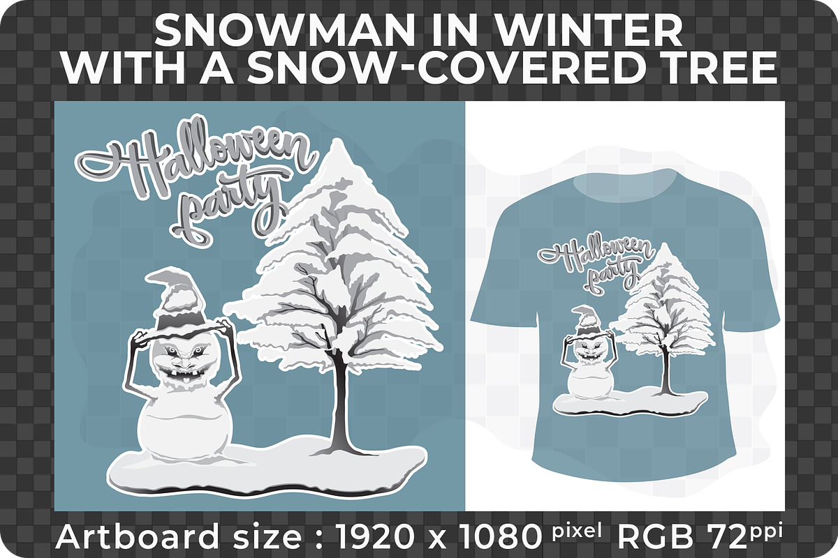 Vector illustration of a Snowman, a Seasonal Illustration by regalDRAW (Photo 4 of 4)