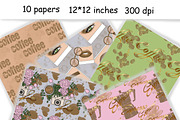 Coffee Pattern, a Pattern Graphic by GlamArtZhanna (Thumbnail 2 of 3)