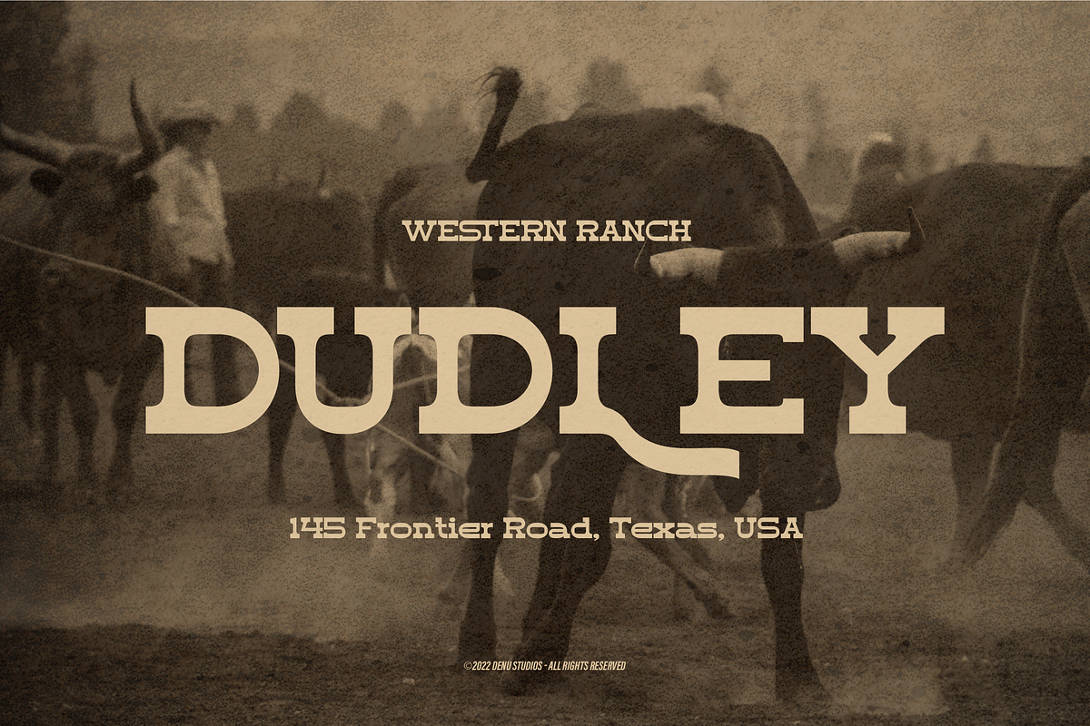 Rusty Duty | Western Style, a Slab Serif Font by Denustudios (Photo 9 of 12)