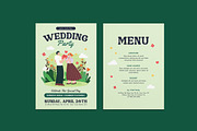 Dubbygreen Wedding Invitation, an Invitation Template by iDoodle Studio (Thumbnail 1 of 4)