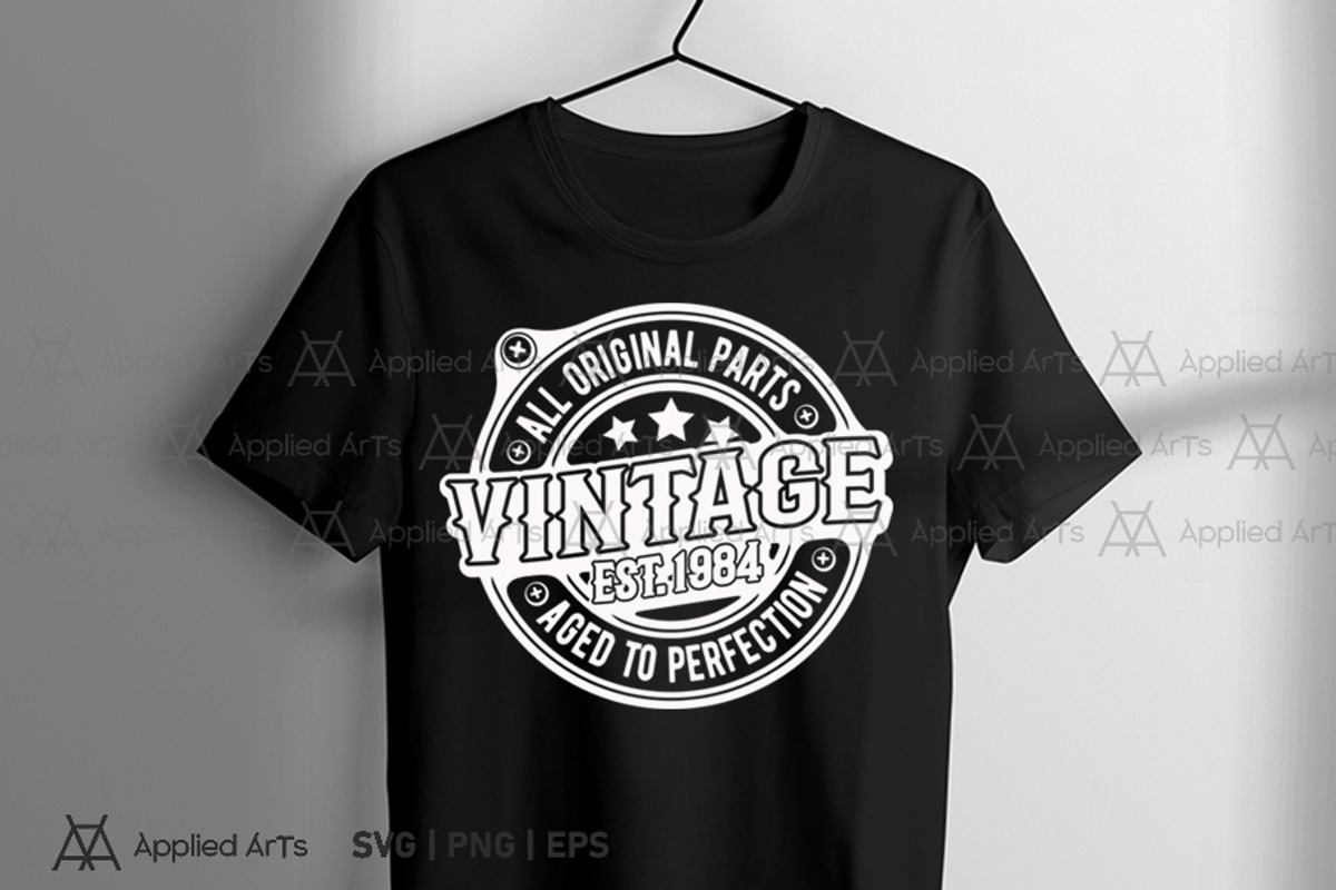 VINTAGE 1984 SVG, Funny Birthday SVG, an Object Graphic by Applied Arts (Photo 3 of 4)