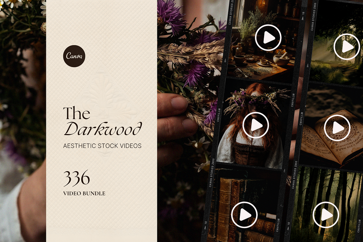 Darkwood Aesthetic Video Bundle, a Social Media Template by The Flossy Finch (Photo 1 of 24)