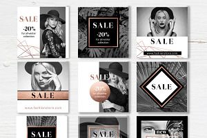 Instagram rose gold templates