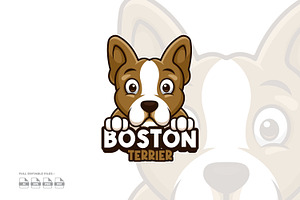 Boston Terrier Dog Logo, a Templates & Theme by Gumrega Studio