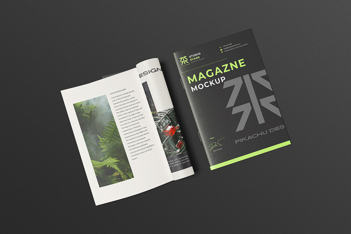 Magazine Mockup, a Books & Magazine Mockup by Pikachudesign