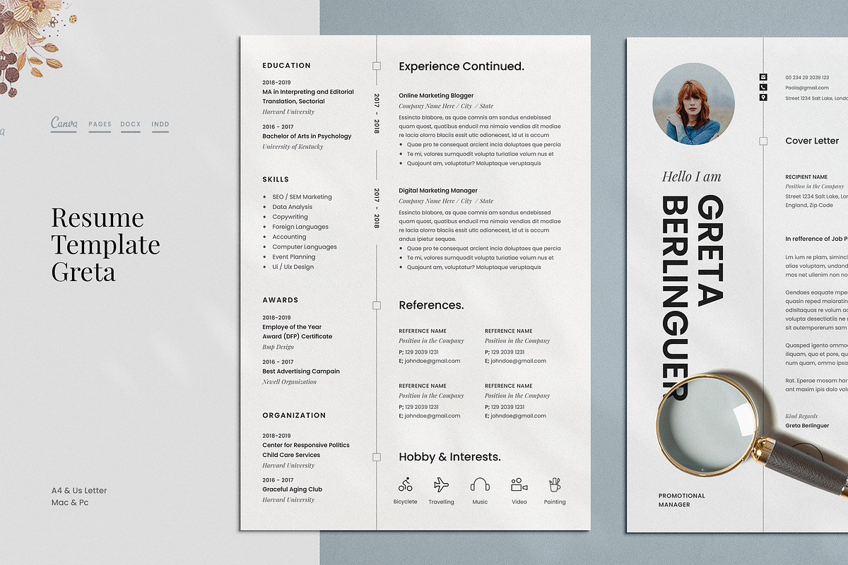 Resume Template Canva, a Resume Template by Estartshop (Photo 2 of 7)