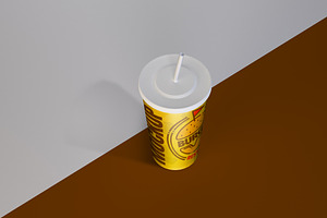 Disposable Paper Cup Mockup