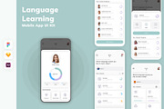 Language Learning Mobile App UI Kit, an UI Kit Template by uicube
