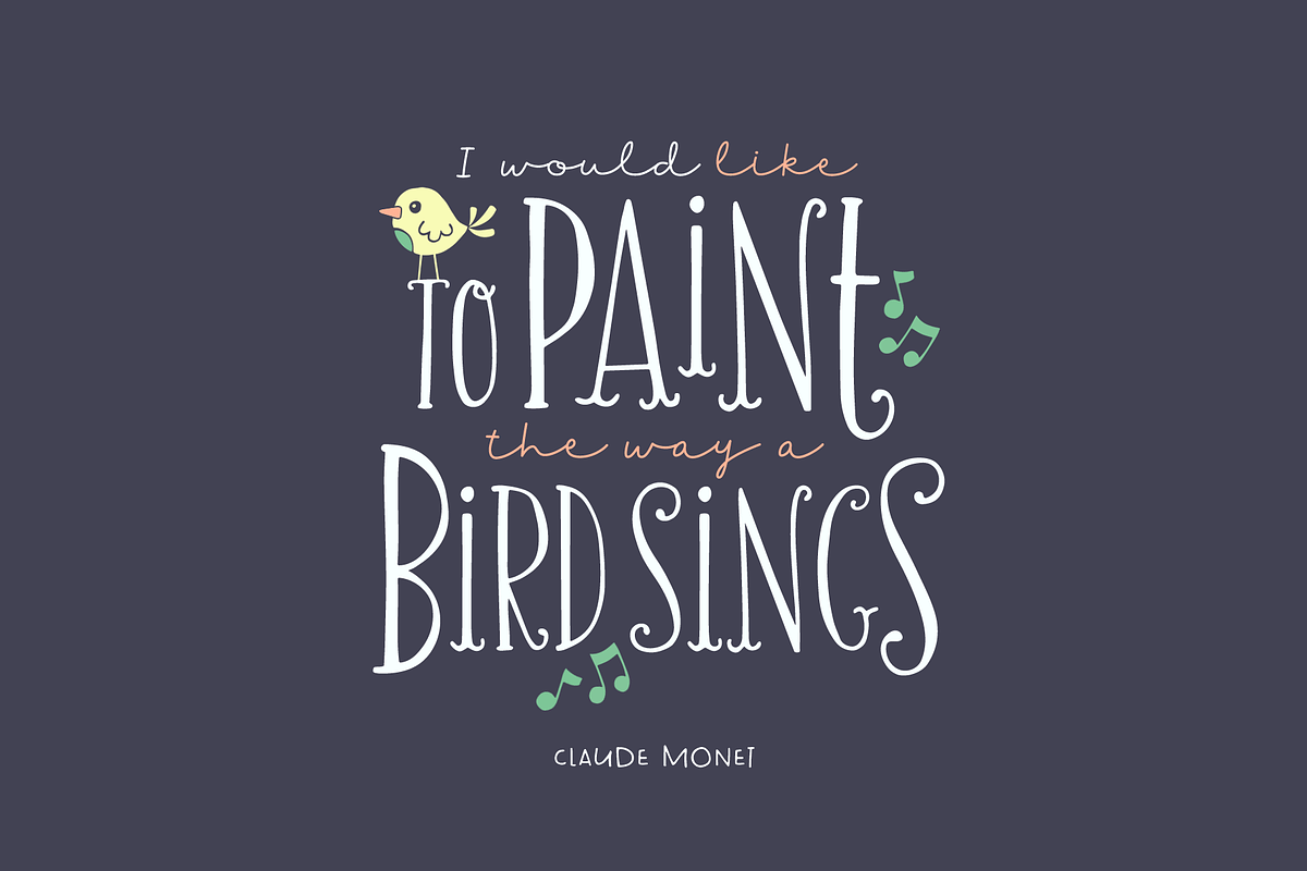 Chirp & Blossom Font preview 7