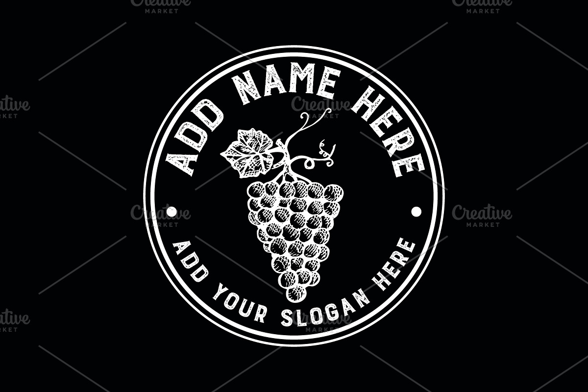 Vintage Wine logo template, a Branding & Logo Template by Veksy Logo Design Shop (Photo 4 of 5)