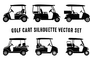 Golf Cart Silhouette Vector SVG Set, a Transportation Illustration by Gfx Expert Team (Thumbnail 2 of 3)